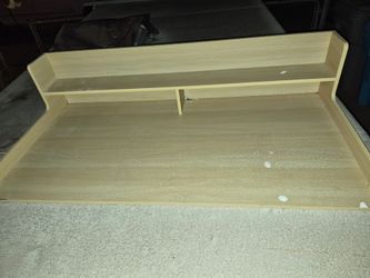 Wood Grain Desk Organizer Shelf Riser
