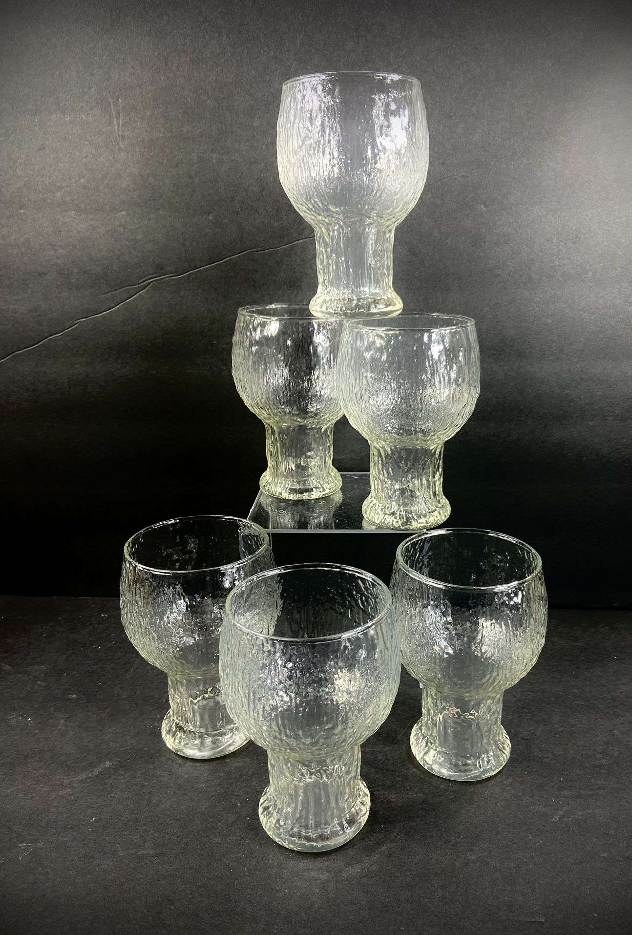 Vintage stacking glasses goblets
