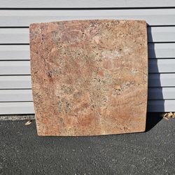 Granite Tabletop – 32" x 32" Polished Red Granite with Bullnose Edge