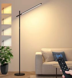LED Corner Floor Lamp, 360°Rotating Head, Super Bright 1800LM Dimmable Minimalist Floor Lamps with Remote Control,3000K-6000K Modern Corner Light,67"