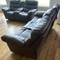 Leather Sofa And loveseat 