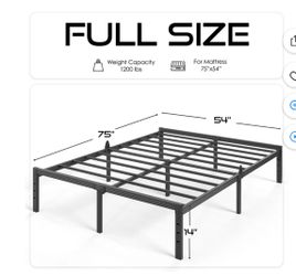 Full size metal bed frame.