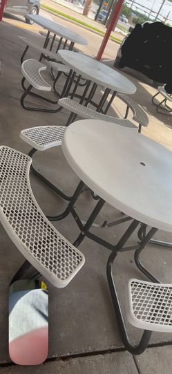 Plastic Coated Metal Heavy Picnic Tables