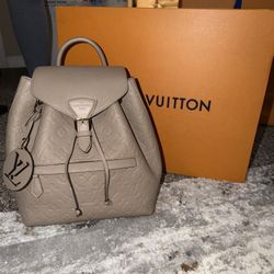 Louis Louis Vuitton Montsouris Back Pack In Tan