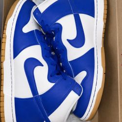 Size 12 Blue Nike Dunks And Green Nike Air Forces