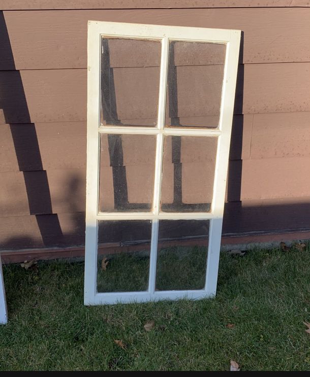 Single Pane , Six Panel Antique Storm Window 