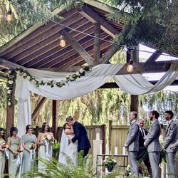 EX Long Fabric and Floral Wedding Swag