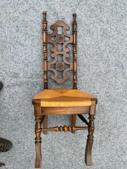 THOMASVILLE FRENCH COUNTRY FARMHOUSE DINING CHAIR WITH RUSH SEAT