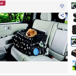 Etna Booster & Car Airline Approved with Paw Print Dog & Cat Seat Carrier