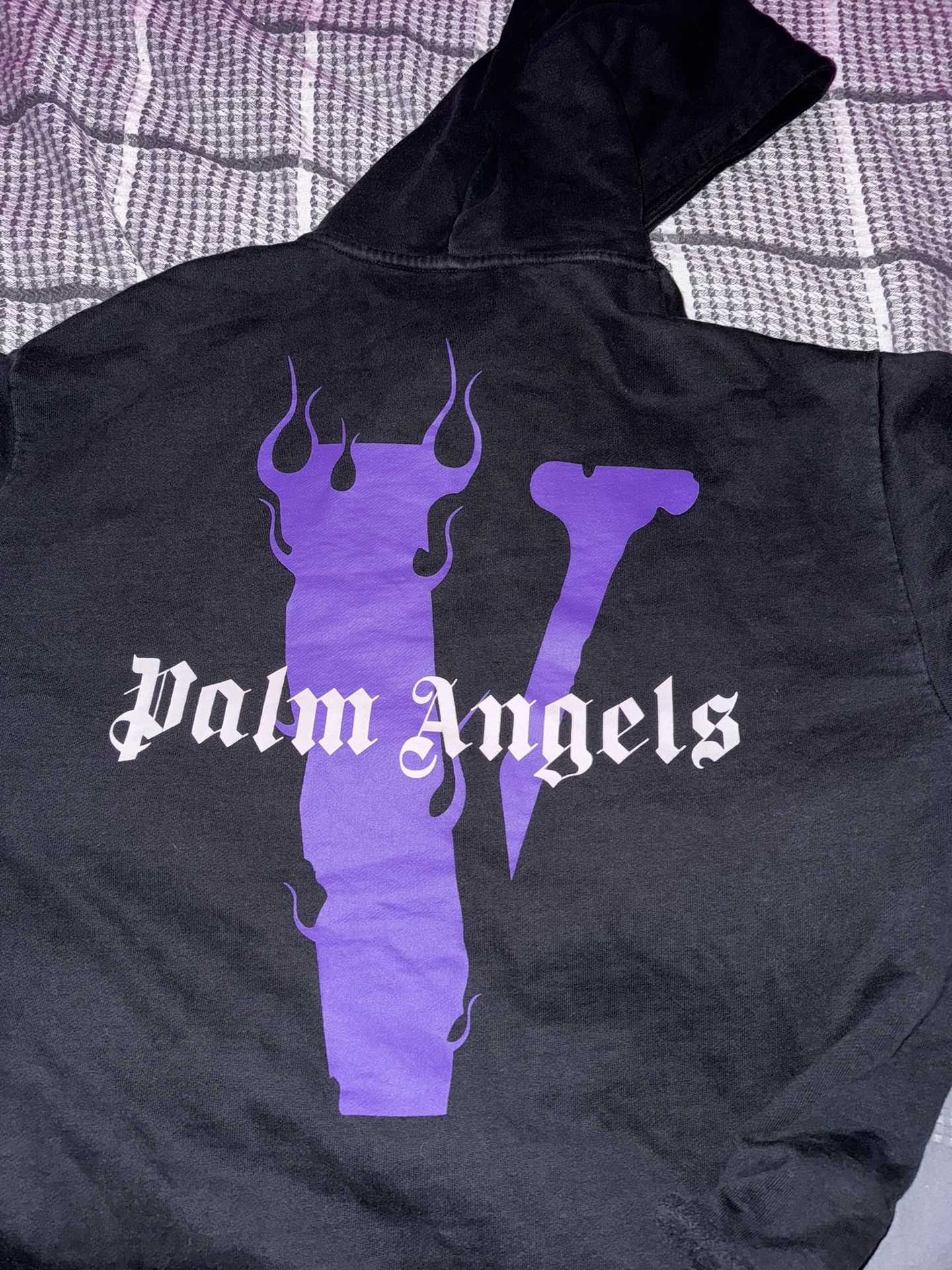 Vlone x Palm Angels Hoodie Black/Purple