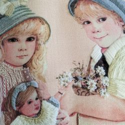 Vintage Finished Framed Jan Hagara Art Needlepoint 