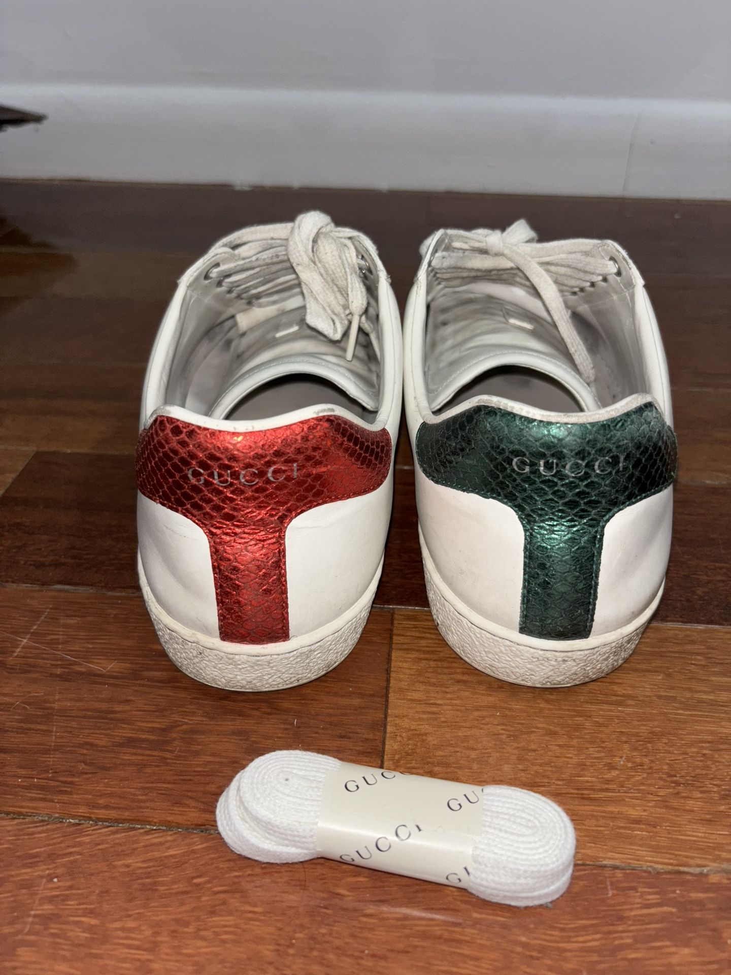 Gucci Ace Embroidered Snake Leather Sneaker
