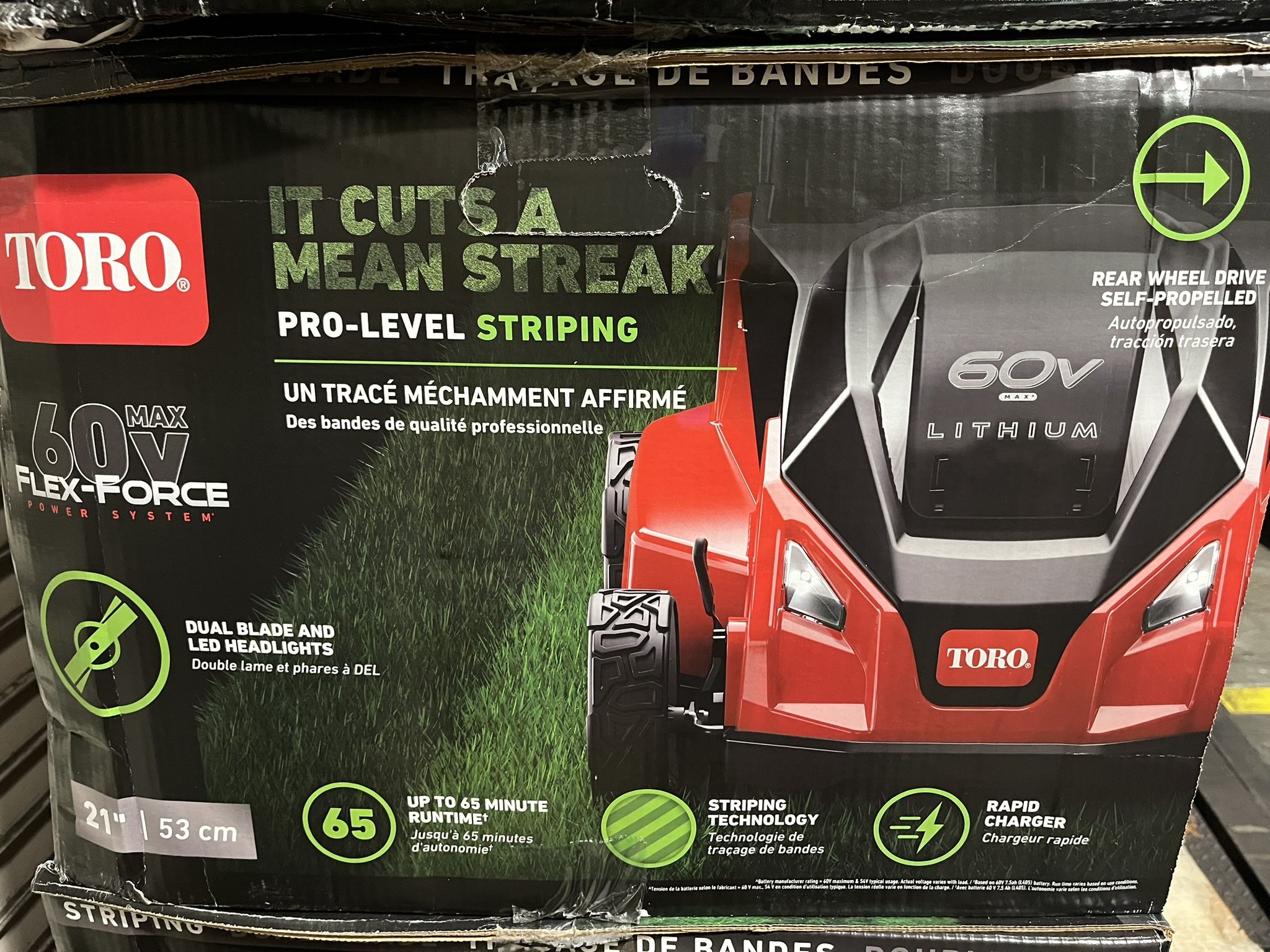 Toro 60 Volt Flex Force Model 21623 Mower With Battery And Charger