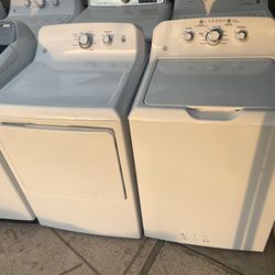Ge Washer And Electric Dryer High Efficiency With Agitator And Fabric Softener Dispenser 4.0 Cuft And 7.0CuFt