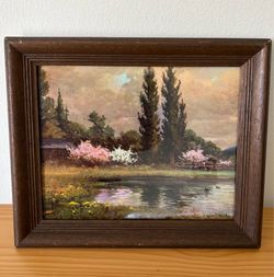 Robert Wood "Spring Eternal" Mid-Century Framed Landscape Print, 1950s Art