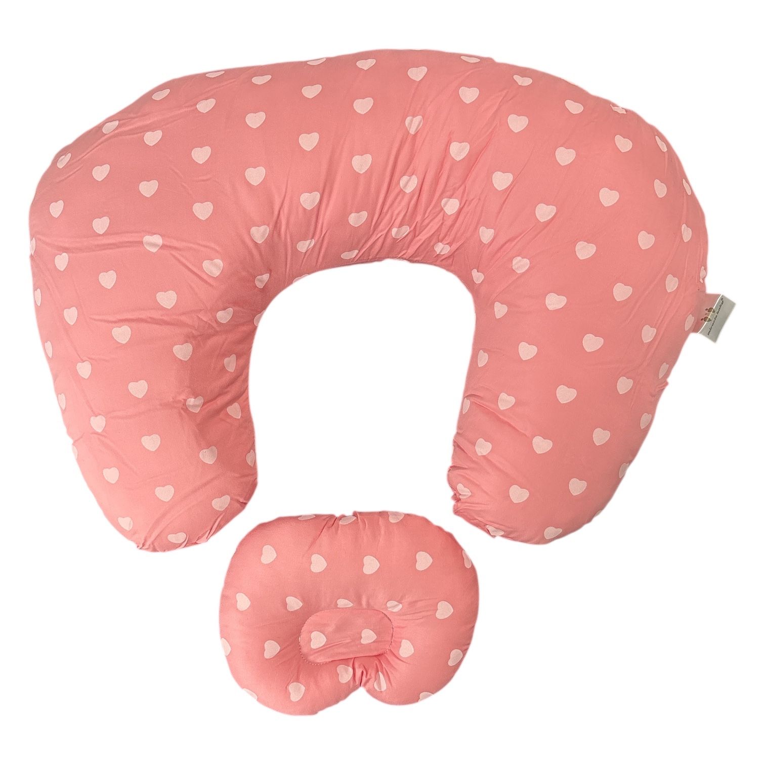 Miracle Baby Nursing Pillows Maternity Feeding Waist Cushion 2Pc/Set Pink Hearts