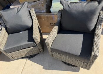 BRAND NEW SET OF 2 SWIVEL CHAIRS