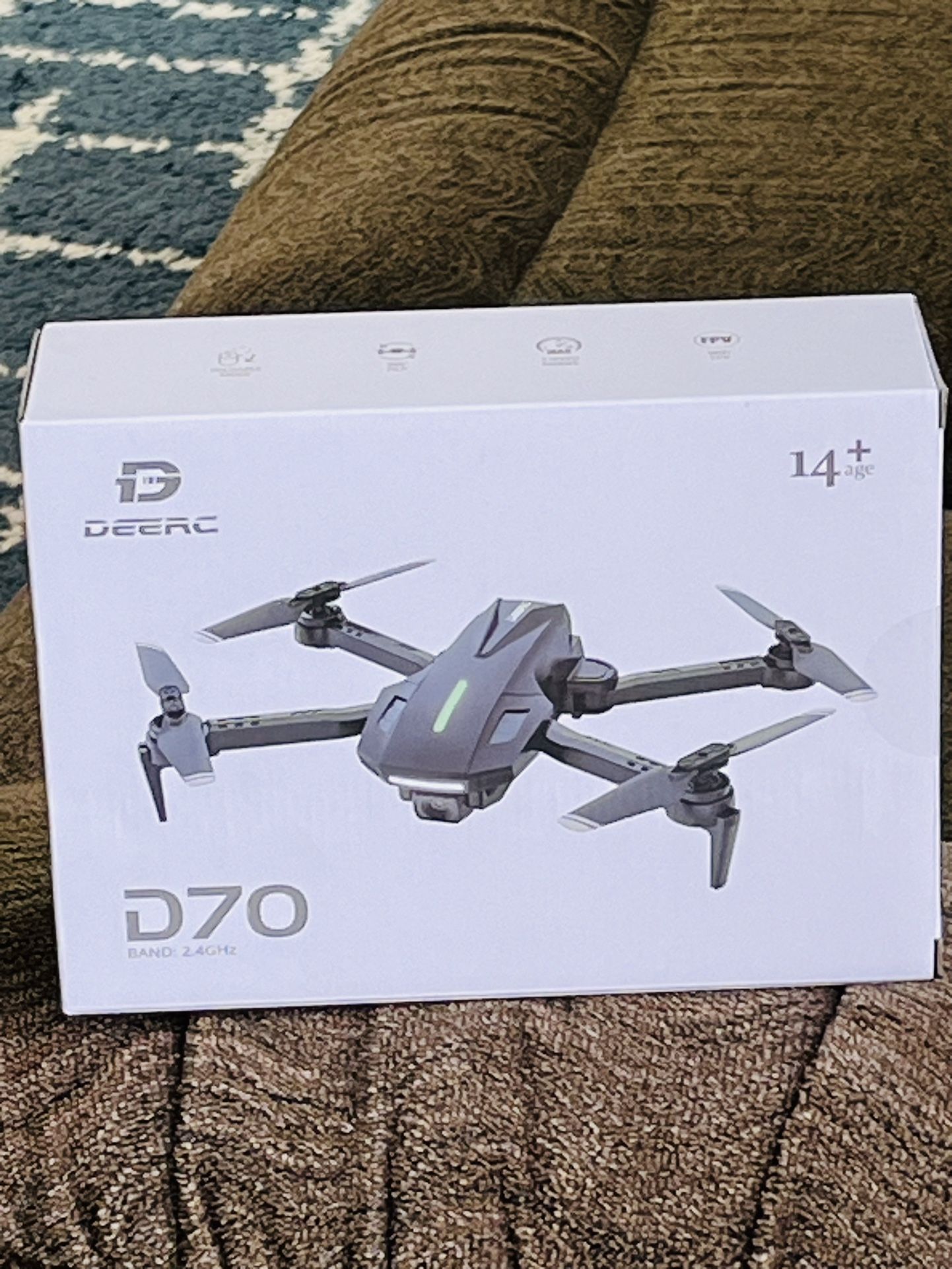 Brand New  DEERC Drone with Camera, D70 Drones with Camera for Adults 1080P HD