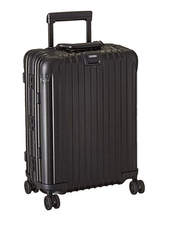 brand new luggage rimowa topas cabin size black aluminum