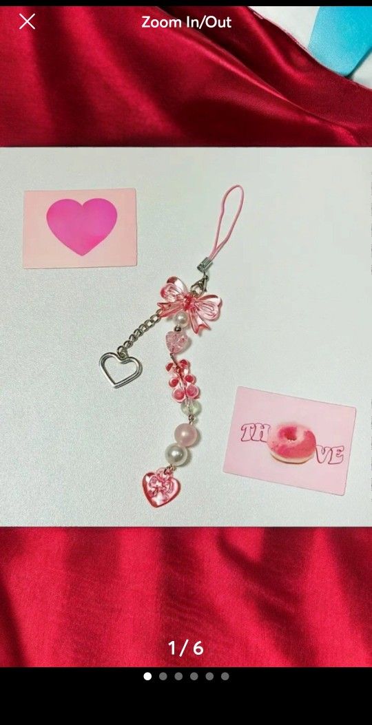 ALL MY KEYCHAINS/PHONE BLING IS BUY GET ONE FREE+ DONT MISS OUT
Pink phone chain
Universal for all phones
Pink bear
Silver heart
Pink bow
Adorable
G
