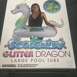 Unicorn Dragon Pool Float Large Pool Tube Glitter Dragon Brand New