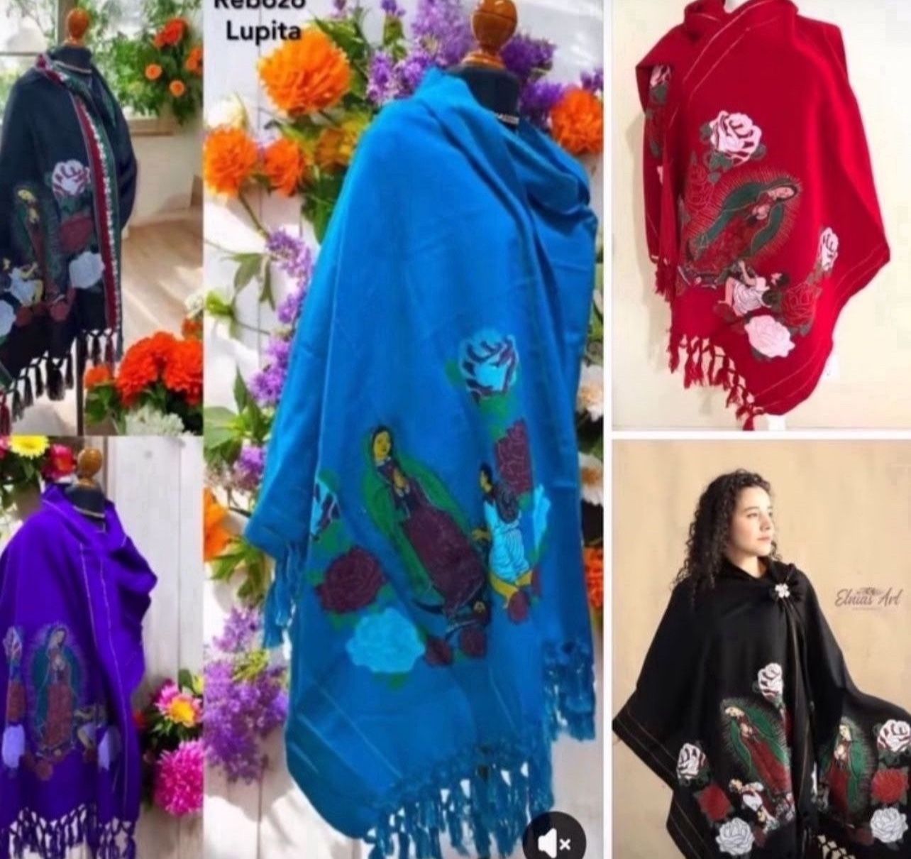 Rebozos , Virgen de Guadalupe - Virgin de Guadalupe Shawls