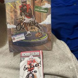 Julian Sayin Jeremiah Smith Signed Autograph Cards NCAA Football Ohio State Buckeyes 