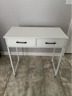 Small Desk with Fabric Drawers