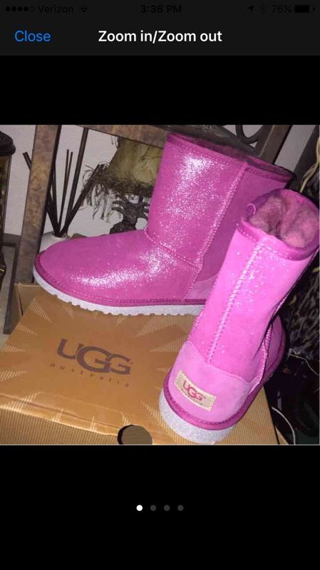 New  UGG boots glitter pink