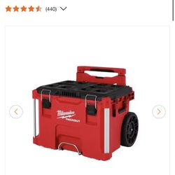 Milwaukee PACKOUT 22 in. Rolling Modular Tool Box Low Profile Handle   (436) Milwaukee - PACKOUT 22 in. Rolling Modular Tool Box Low Profile Handle