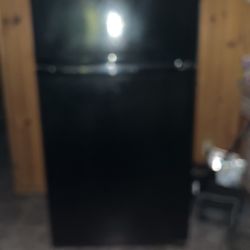 21 CU FT Black Refrigerator With Icemaker