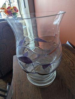 Glass Vase With Design