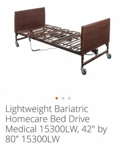 (Used less than 6 months like new ) Drive 15300 bariatric 42" x80" bed & drive  med aire plus 10 " bariatric alternating pressure matress & pump