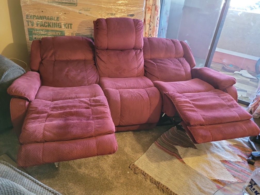 **$200  - Seat 3, 2 Recliner Couch