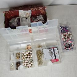 Jewelry Making Bundle, Neckle Wire, Beads, Earring Parts, And  More! 