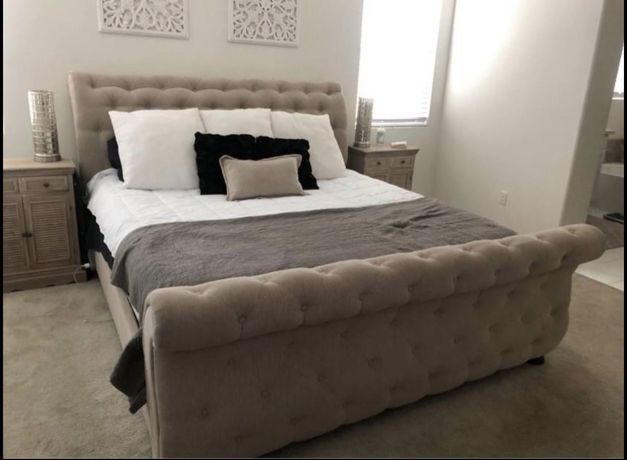 King Bed Frame Tufted