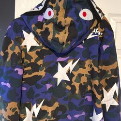 Bape FAKE Zip Up Hoodie  Size XL