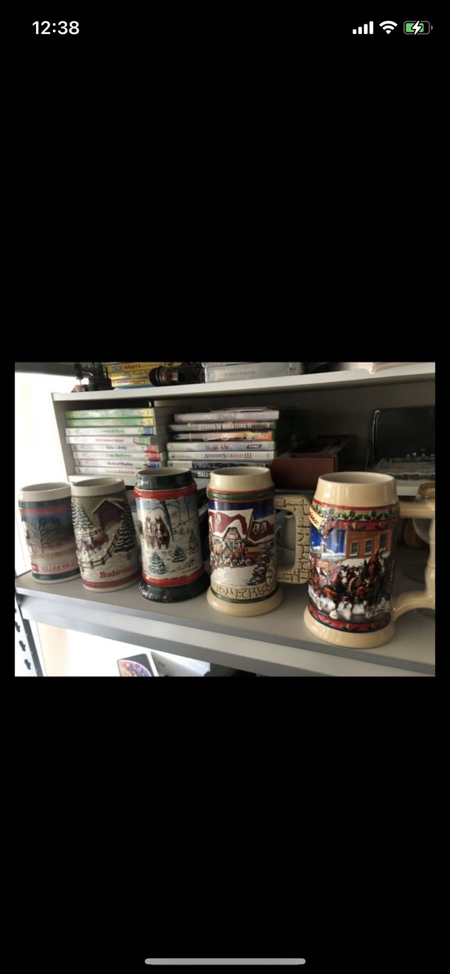 Budweiser beer steins Christmas collectibles