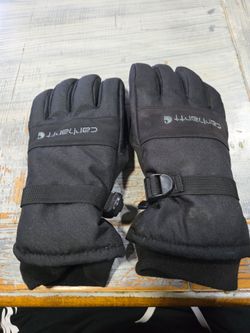 Carhartt Gloves Mens Large Black A511 Insulated Lined Winter Work Grip Snow