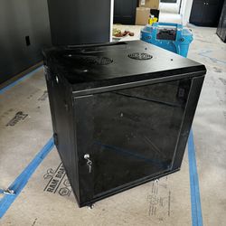12U Network Rack - Enclosed With Casters And Integrated Fan