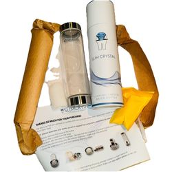 Slimcrystal Slimming Crystal Infused Water Bottle Glass Diet Health Tumbler NEW