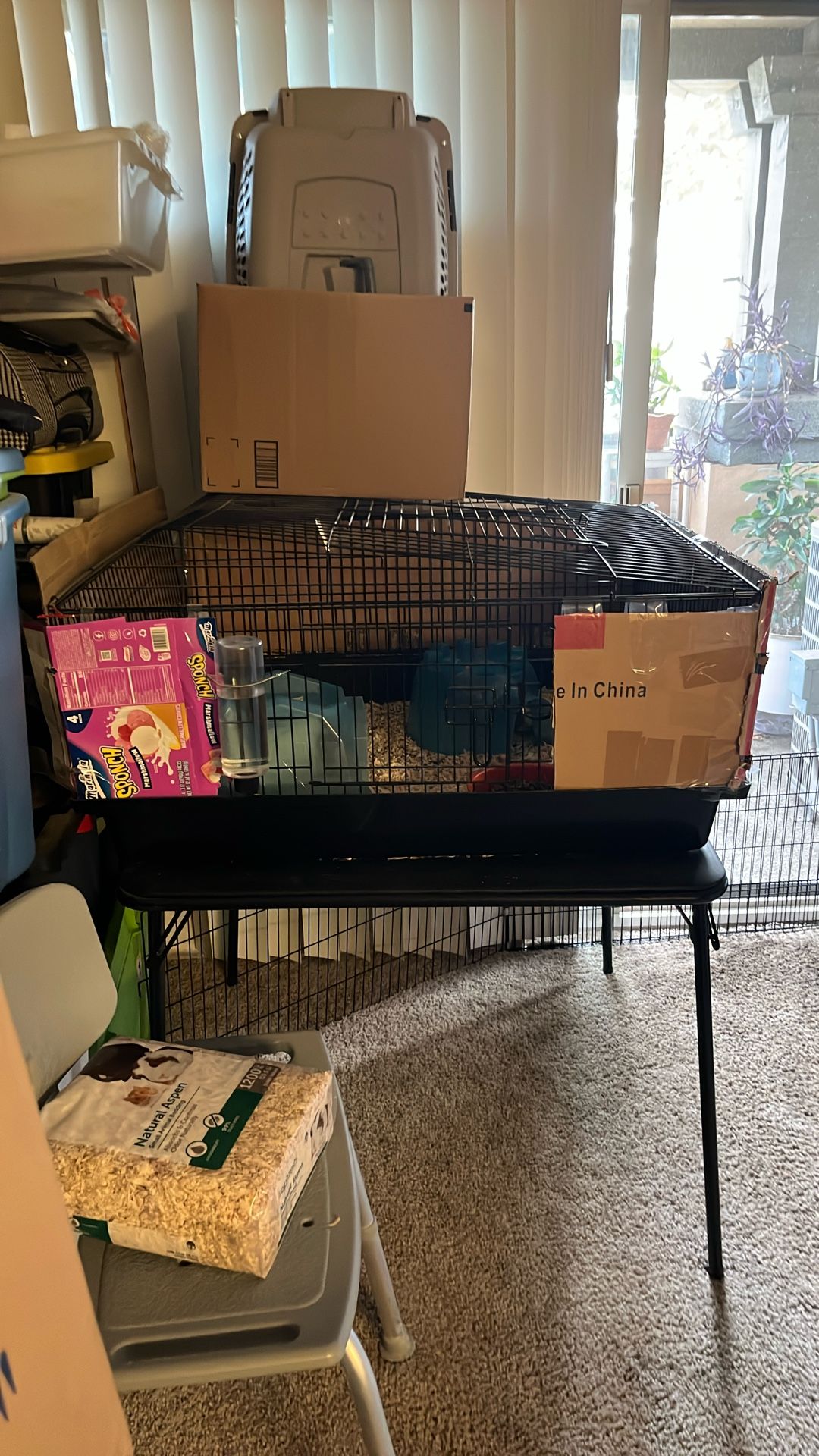 Large cage for rabbits, chickens, or guinea pigs!
