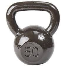 AmazonBasics Cast Iron Kettlebell - 50 Pounds, Black
