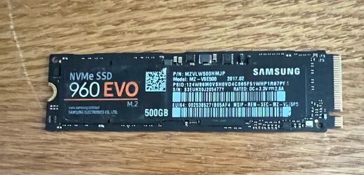 Samsung 960 EVO Internal SSD 500GB NVMe M.2