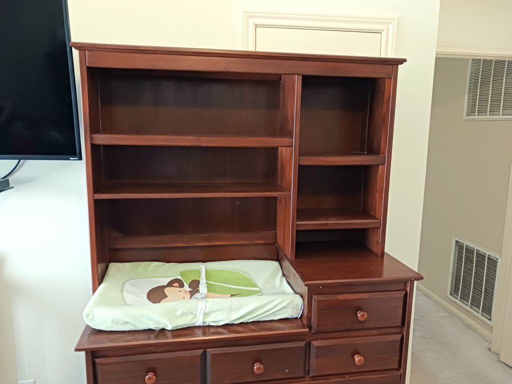 Baby Crib With Dresser Changing Table With Hutch 