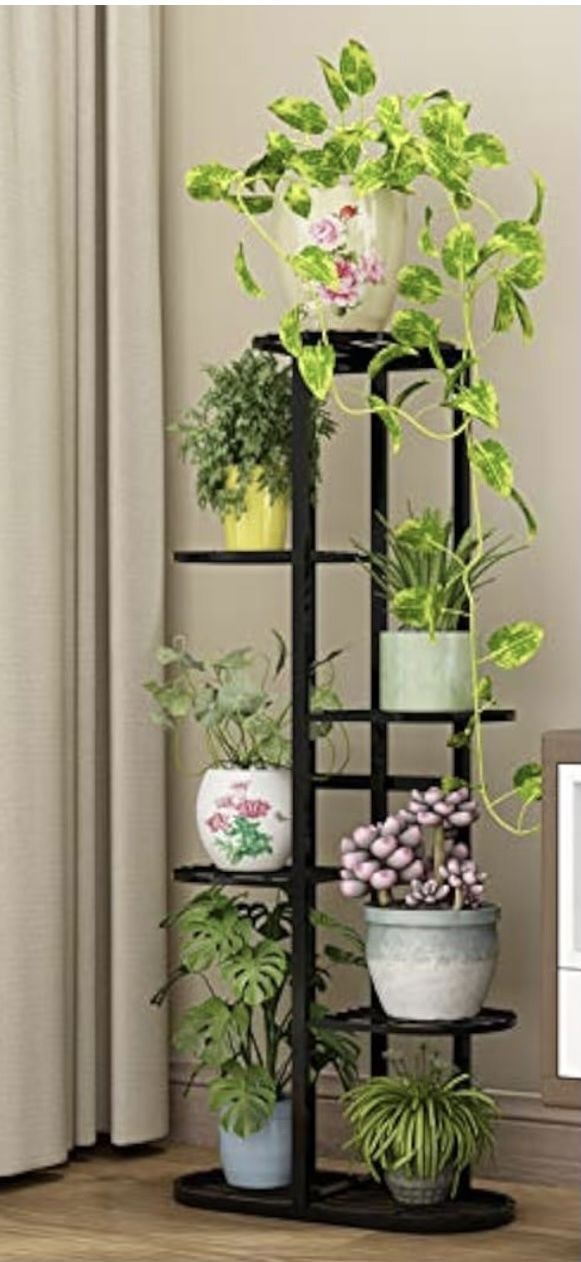 5 Tier Plant Stand, Black