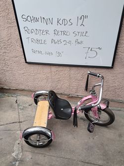 Schwinn Roadster 12" Retro Kids Tricycle Pink
