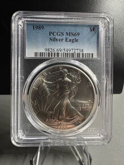 1989 American Silver Eagle PCGS MS69 Certified ASE