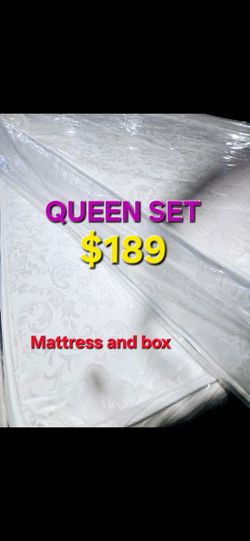 Brand New  !! Queen Set $189 >> Mattress And Box 