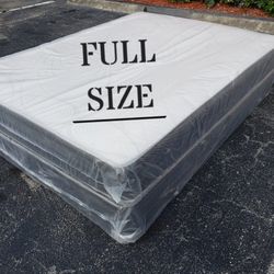NEW FULL SIZE SET MATTRESS AND BOX SPRING-2PC